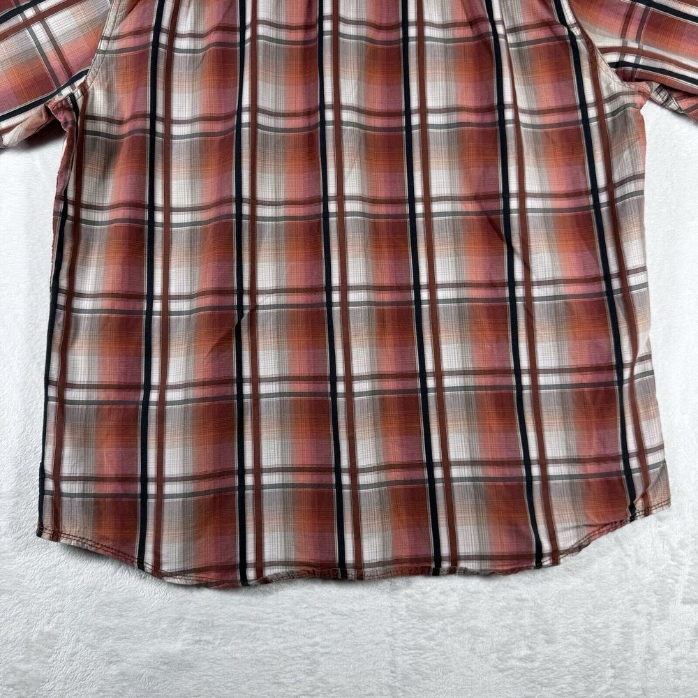 Prana Shirt Shirt Mens Large Plaid Short Sleeve‎ Button Up Casual Outdoor - Picture 10 of 13